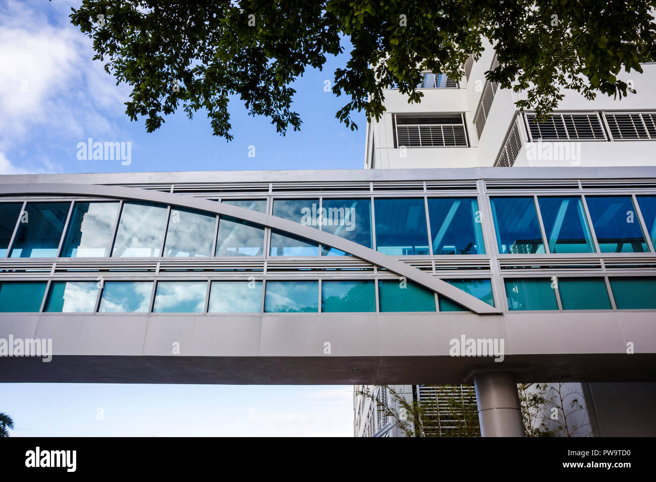 Miami Beach Florida, Mount Mt. Sinai Medical Center,ospedale,assistenza sanitaria,edificio,ponte,crosswalk,elevato,struttura,design,architettura FL090111002 Foto Stock