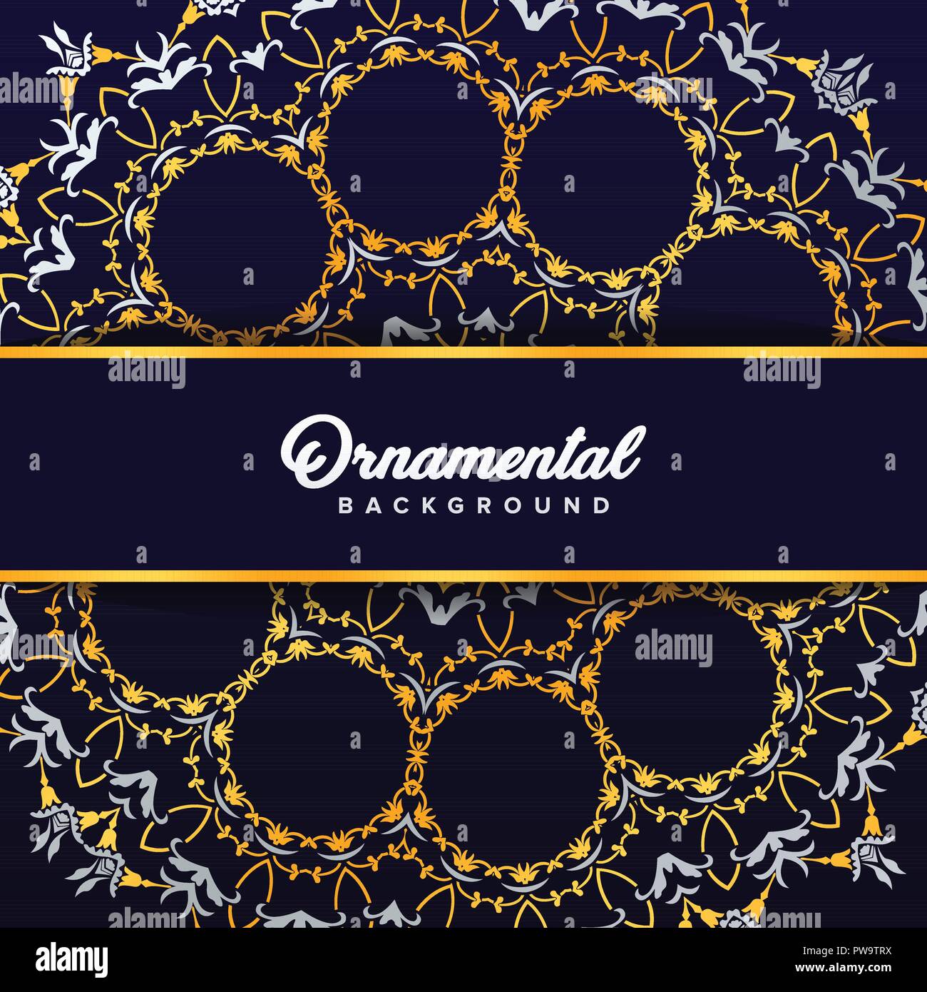 Arabo ornamento barocco di sfondo in stile vittoriano. Elemento per la progettazione Illustrazione Vettoriale