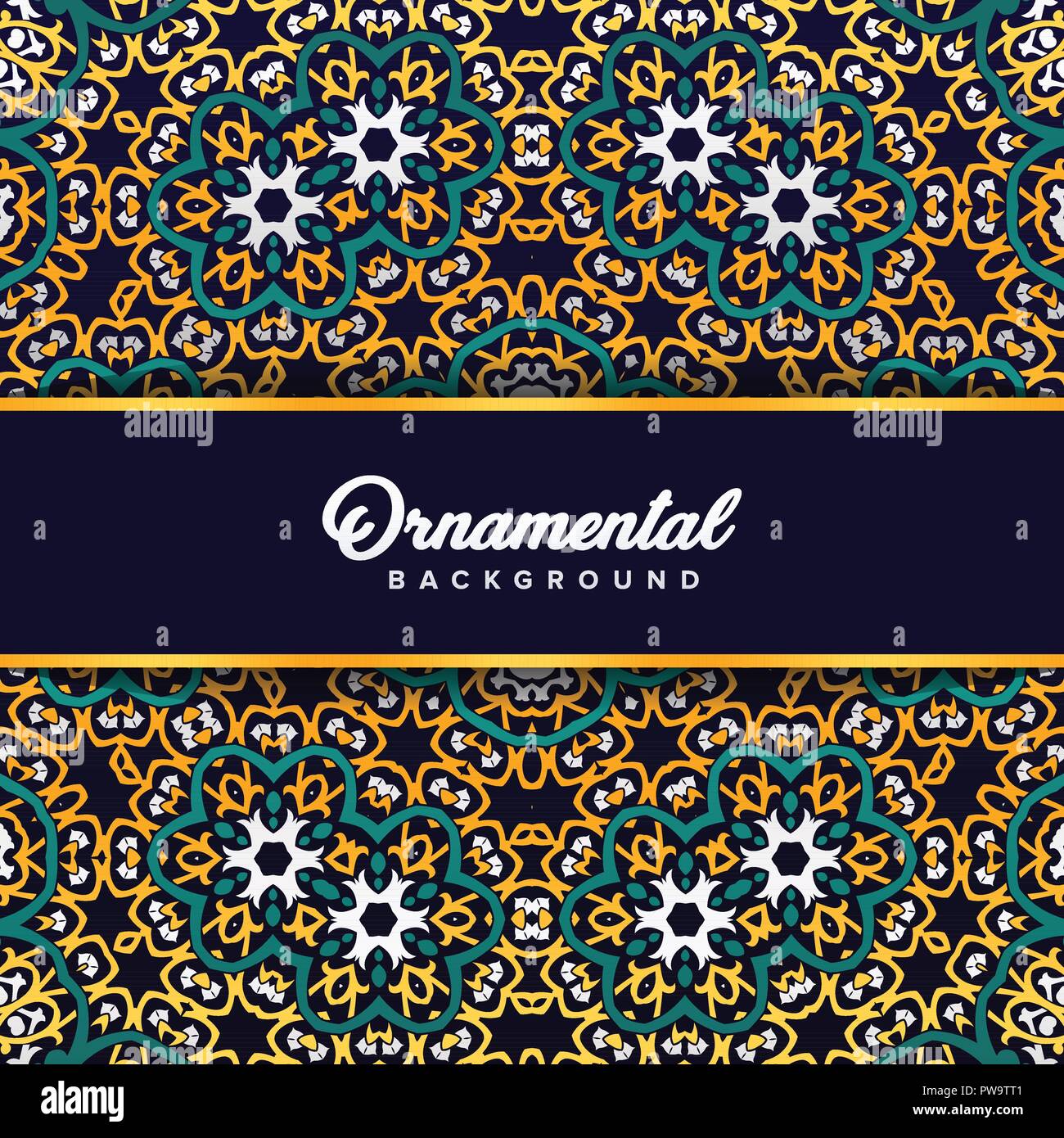 Arabo ornamento barocco di sfondo in stile vittoriano. Elemento per la progettazione Illustrazione Vettoriale