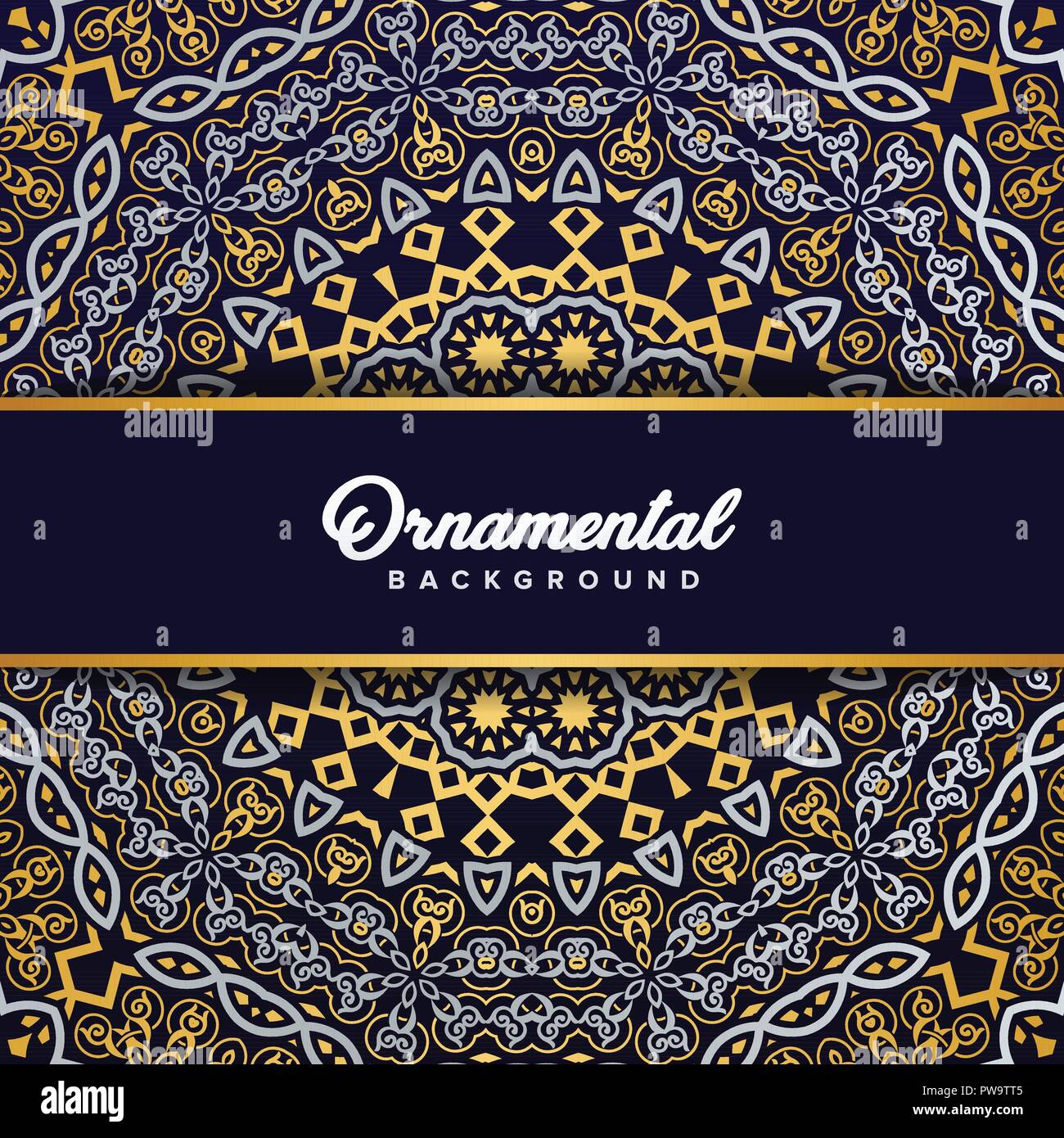 Arabo ornamento barocco di sfondo in stile vittoriano. Elemento per la progettazione Illustrazione Vettoriale