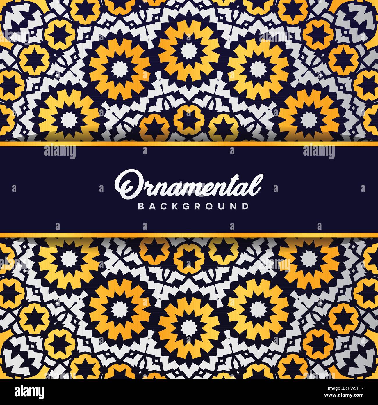 Arabo ornamento barocco di sfondo in stile vittoriano. Elemento per la progettazione Illustrazione Vettoriale