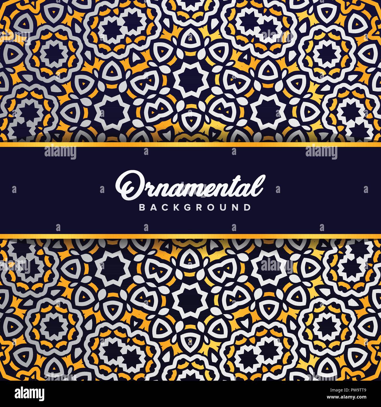 Arabo ornamento barocco di sfondo in stile vittoriano. Elemento per la progettazione Illustrazione Vettoriale