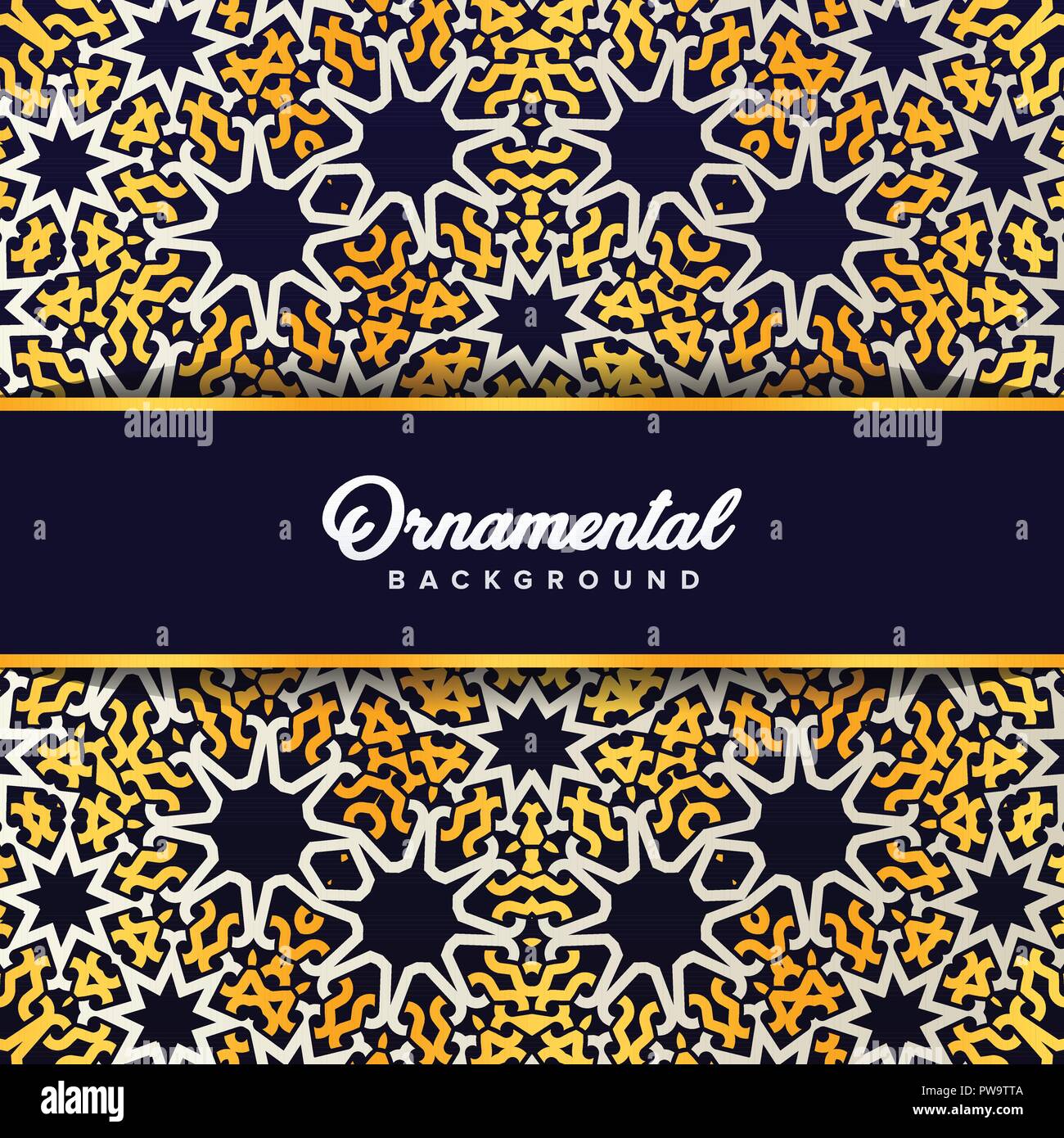 Arabo ornamento barocco di sfondo in stile vittoriano. Elemento per la progettazione Illustrazione Vettoriale