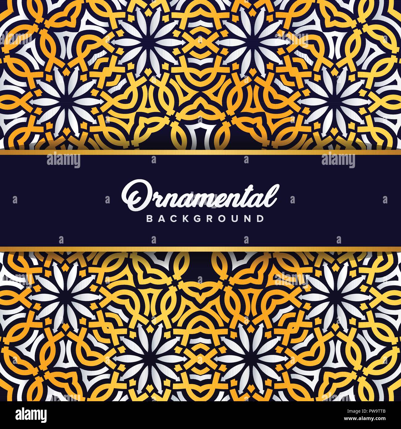 Arabo ornamento barocco di sfondo in stile vittoriano. Elemento per la progettazione Illustrazione Vettoriale