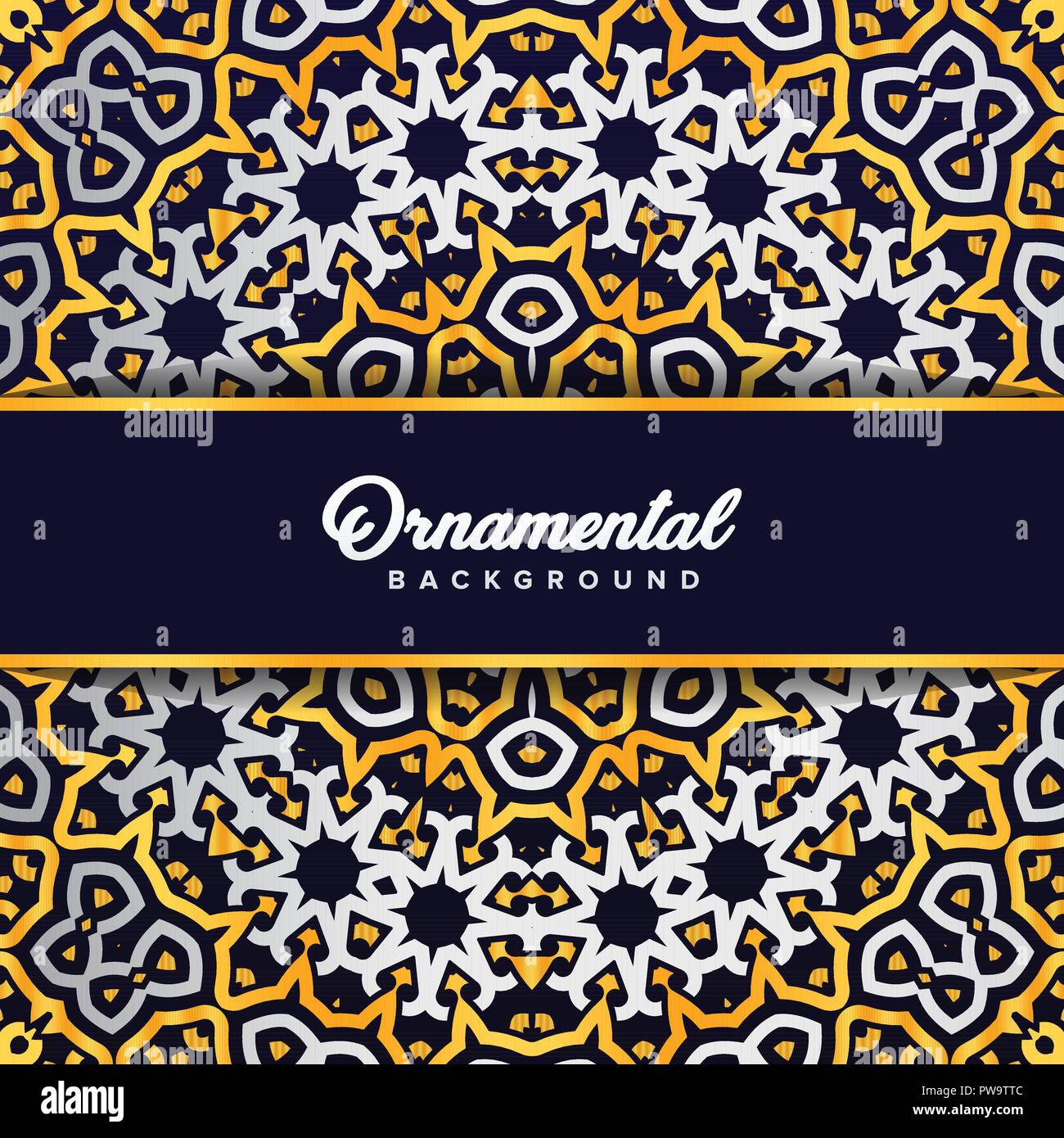 Arabo ornamento barocco di sfondo in stile vittoriano. Elemento per la progettazione Illustrazione Vettoriale