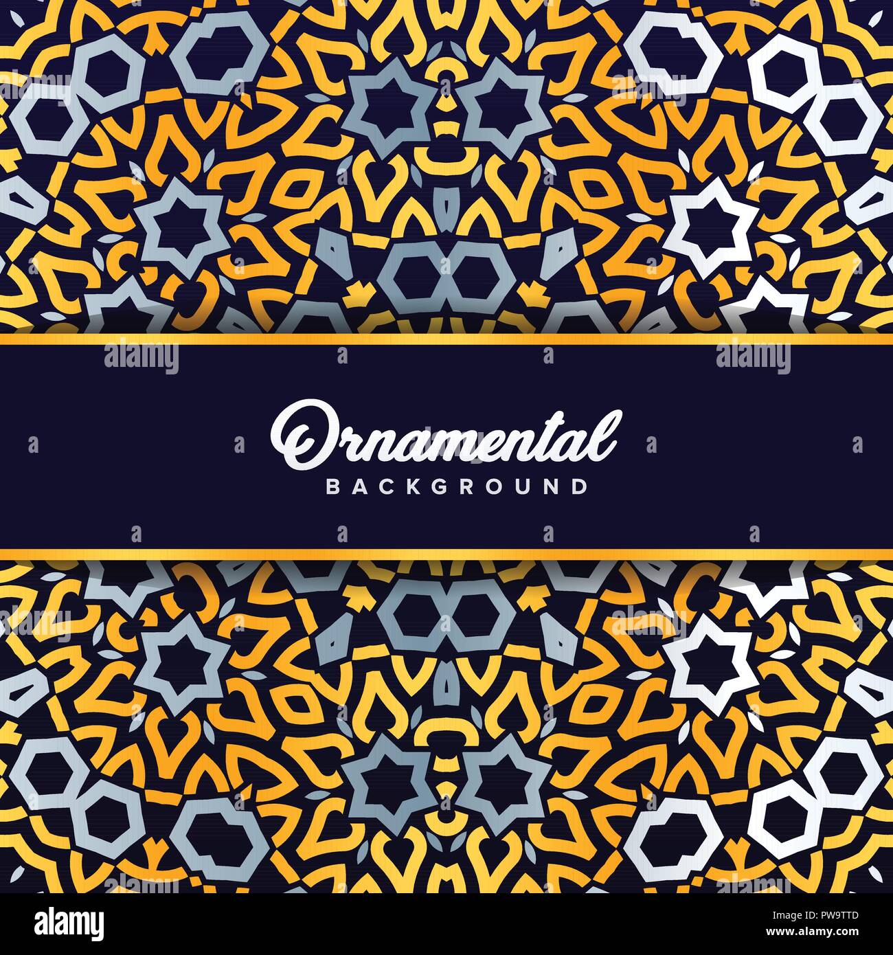 Arabo ornamento barocco di sfondo in stile vittoriano. Elemento per la progettazione Illustrazione Vettoriale