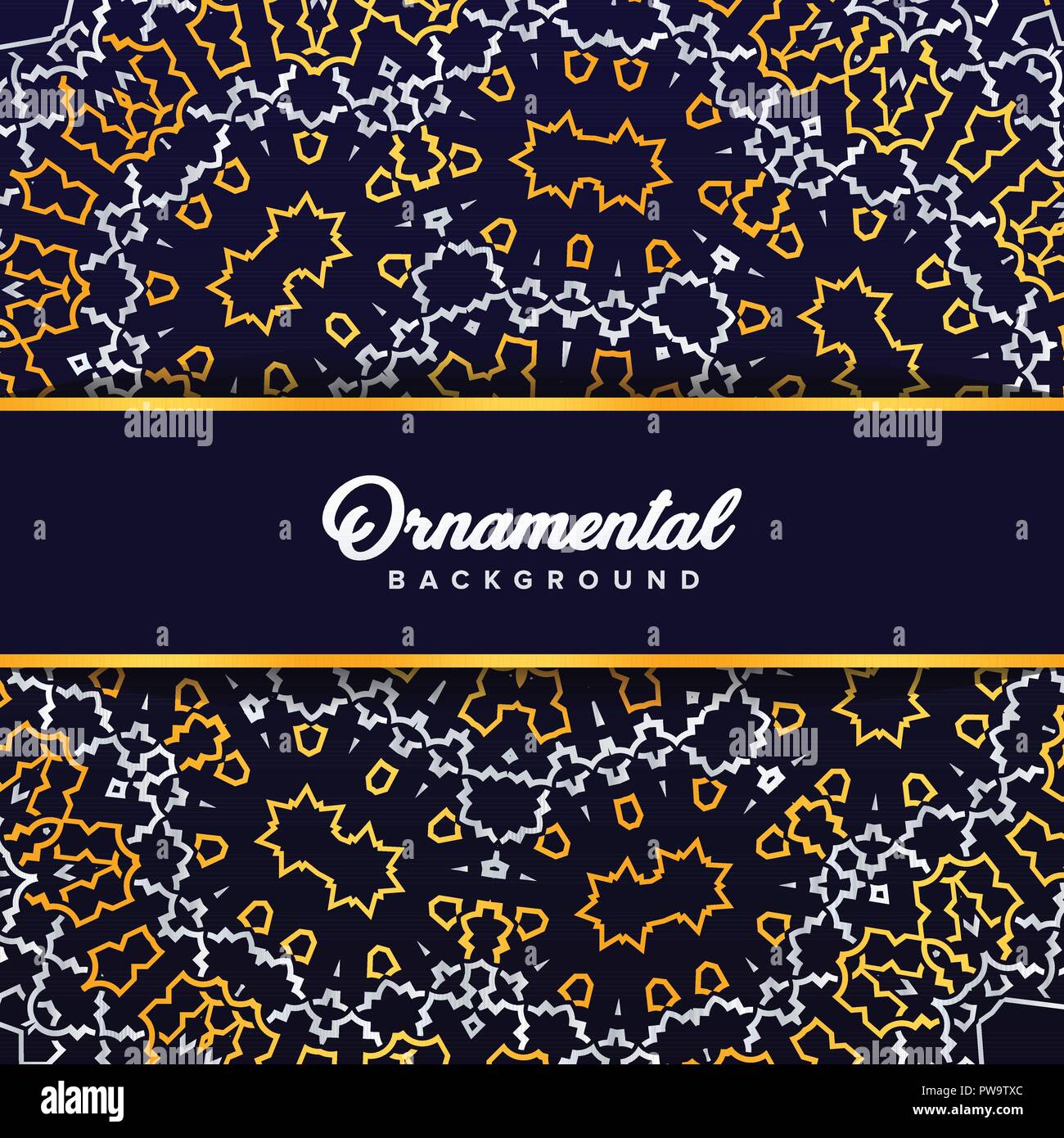 Arabo ornamento barocco di sfondo in stile vittoriano. Elemento per la progettazione Illustrazione Vettoriale