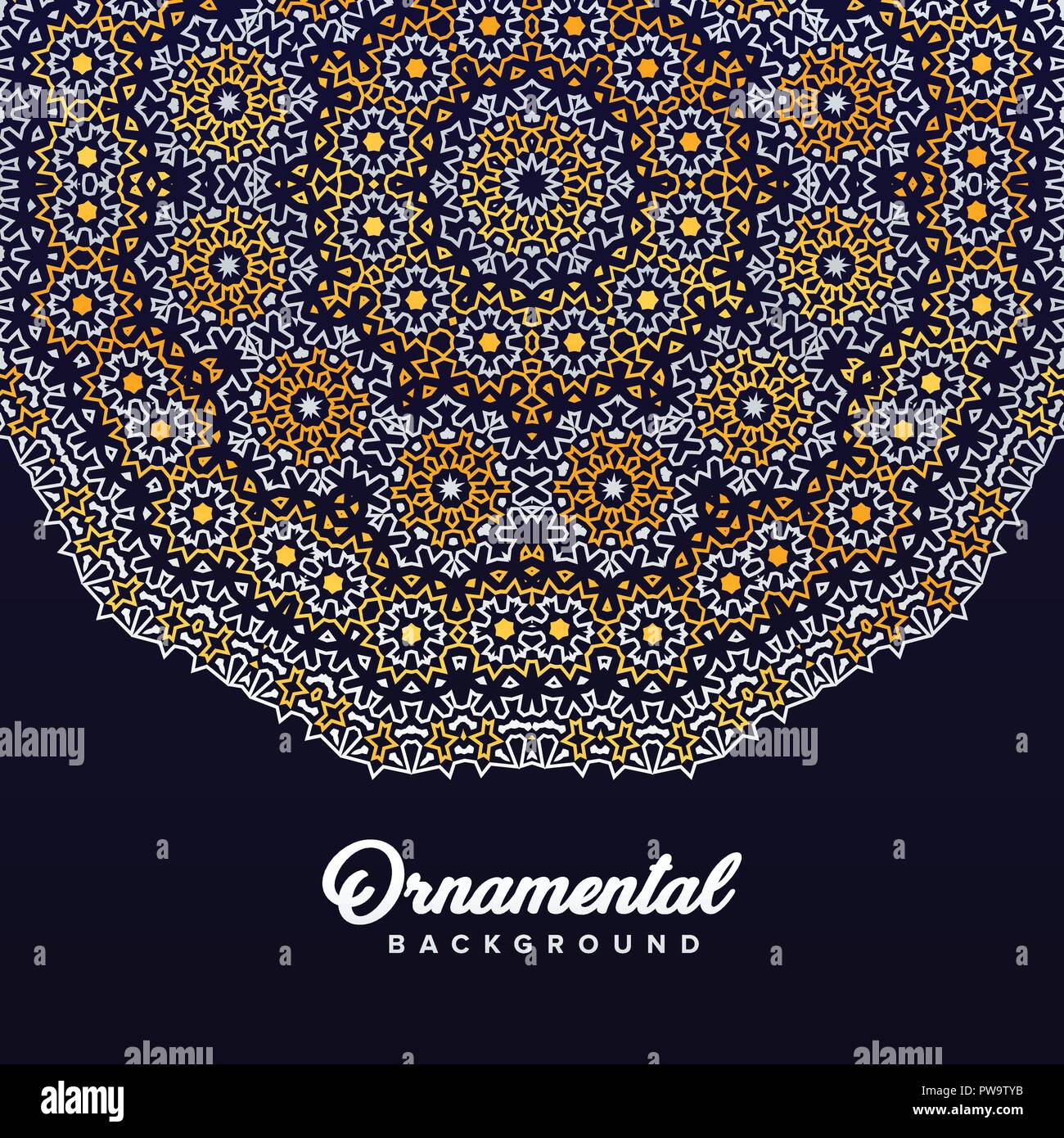 Arabo ornamento barocco di sfondo in stile vittoriano. Elemento per la progettazione Illustrazione Vettoriale