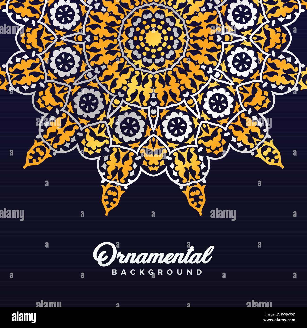 Arabo ornamento barocco di sfondo in stile vittoriano. Elemento per la progettazione Illustrazione Vettoriale