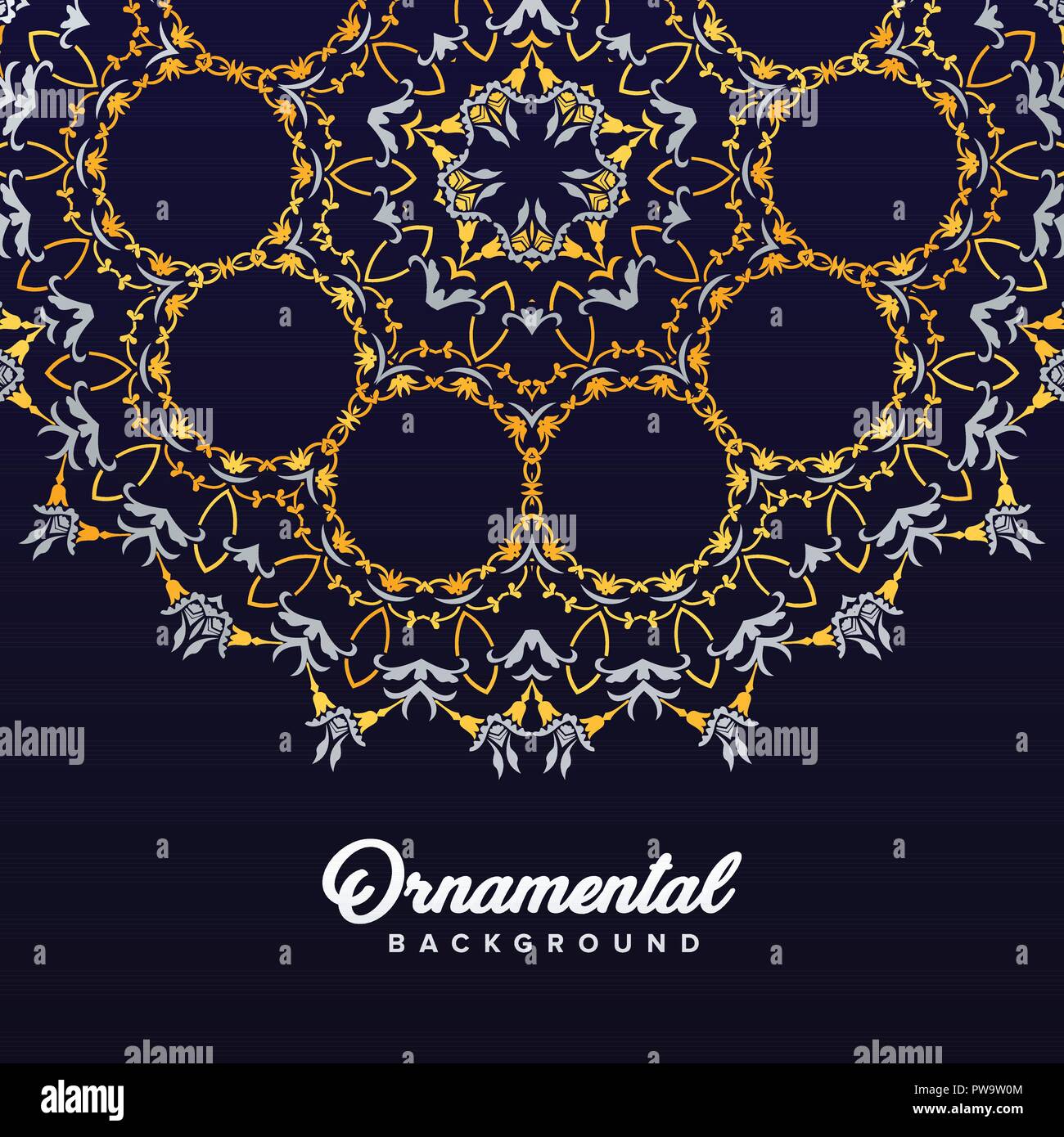 Arabo ornamento barocco di sfondo in stile vittoriano. Elemento per la progettazione Illustrazione Vettoriale