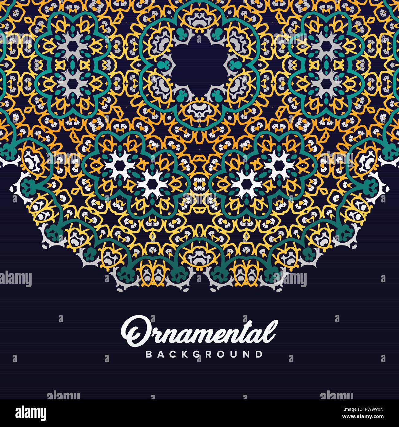 Arabo ornamento barocco di sfondo in stile vittoriano. Elemento per la progettazione Illustrazione Vettoriale