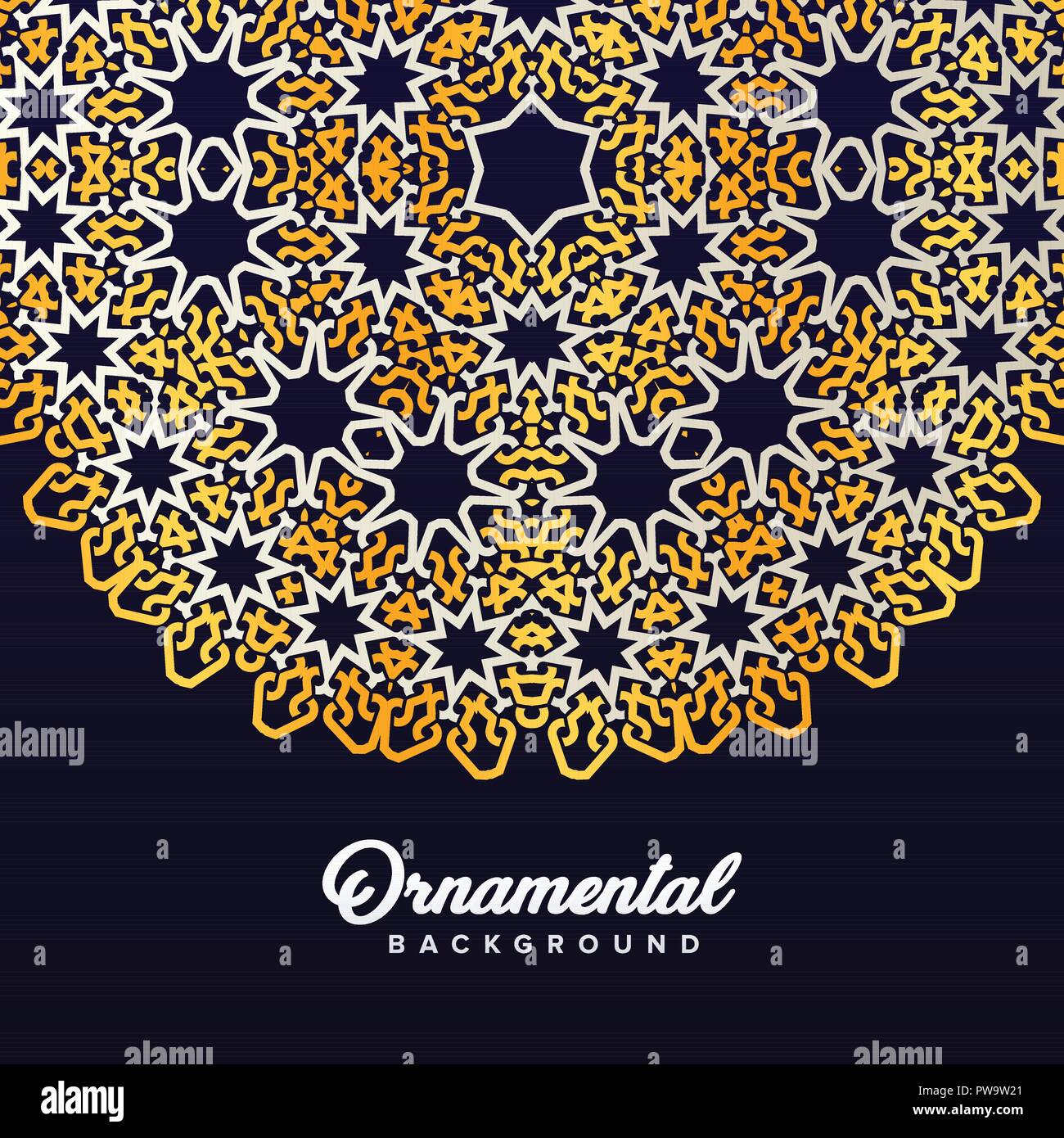 Arabo ornamento barocco di sfondo in stile vittoriano. Elemento per la progettazione Illustrazione Vettoriale