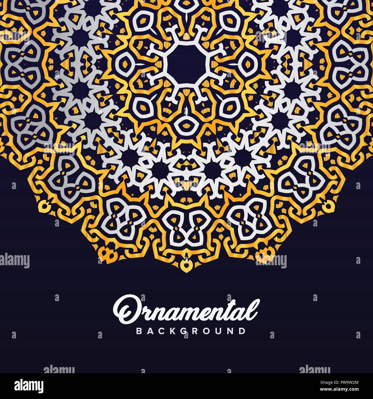 Arabo ornamento barocco di sfondo in stile vittoriano. Elemento per la progettazione Illustrazione Vettoriale