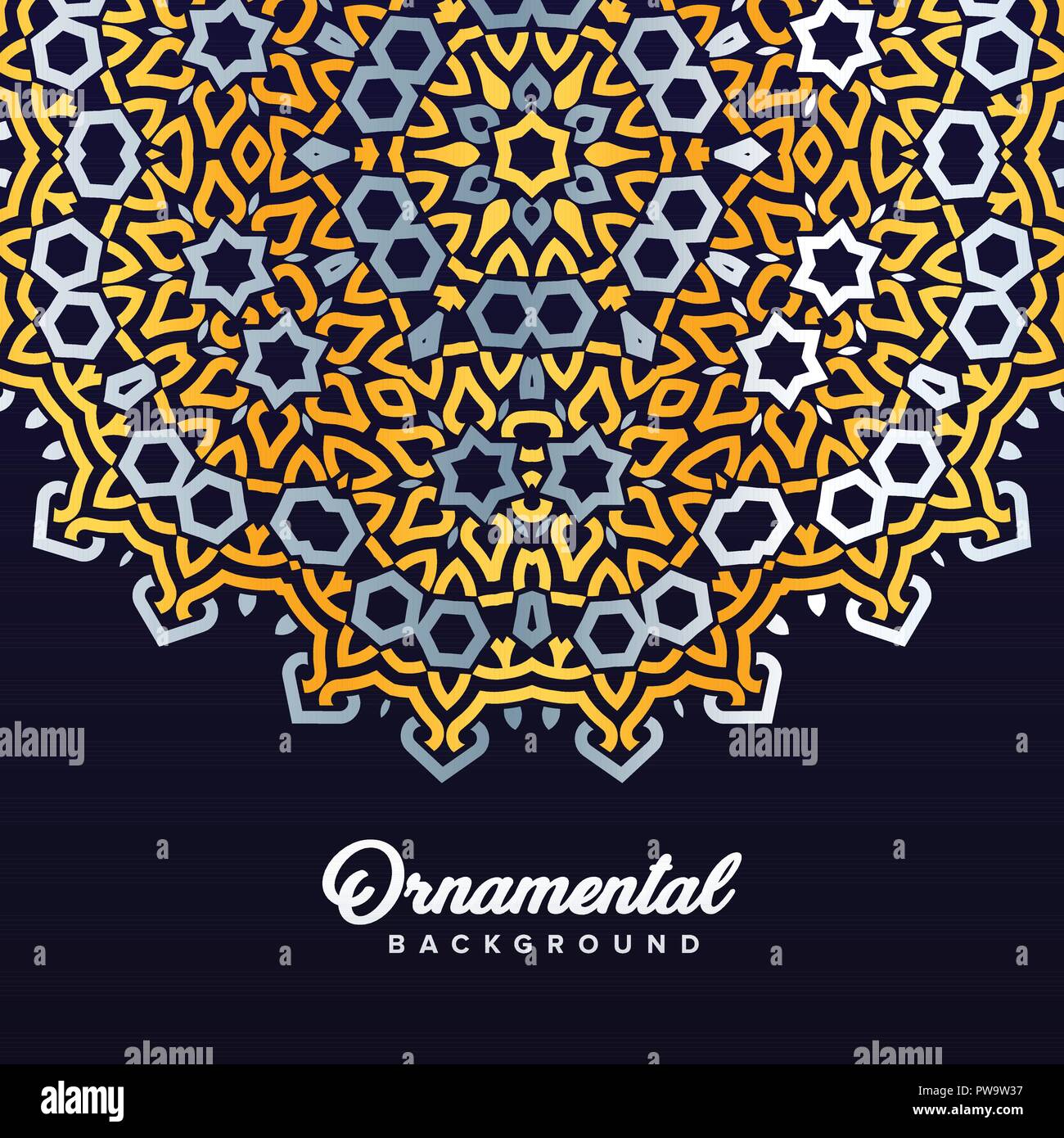 Arabo ornamento barocco di sfondo in stile vittoriano. Elemento per la progettazione Illustrazione Vettoriale