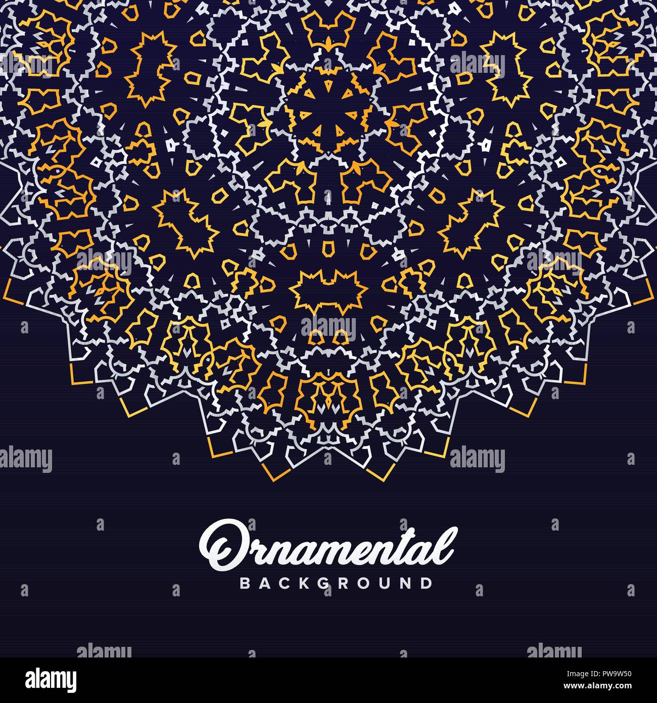 Arabo ornamento barocco di sfondo in stile vittoriano. Elemento per la progettazione Illustrazione Vettoriale