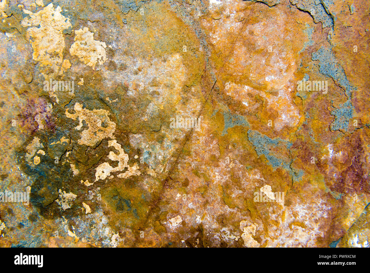 Metallo arrugginito background come modello per progetti creativi Foto Stock