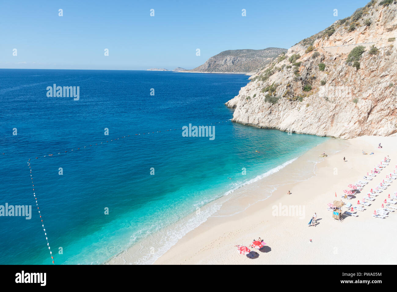 Spiaggia di Kaputas, Lyric costa della Turchia Foto Stock