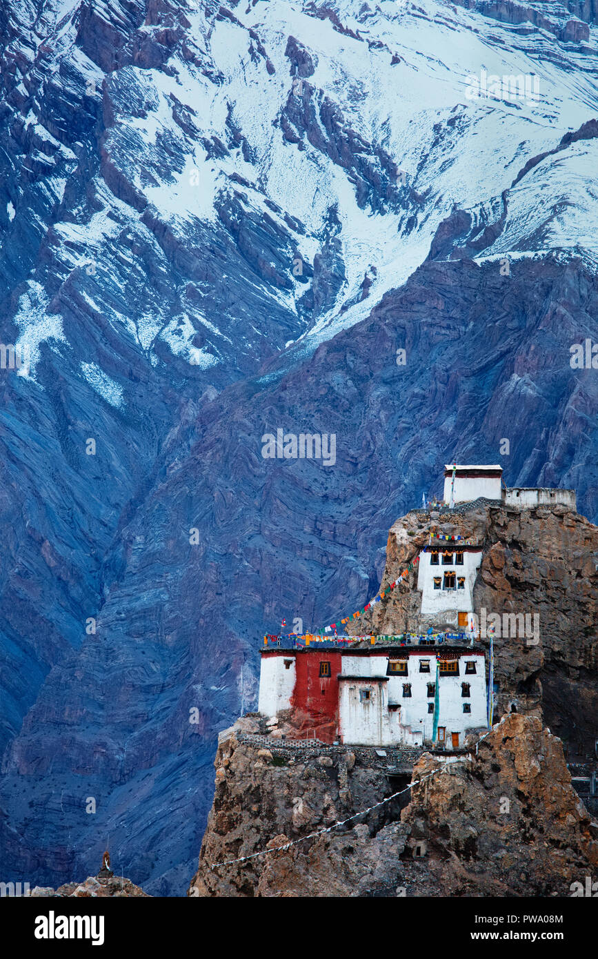 Dhankar gompa in Himalaya, India Foto Stock