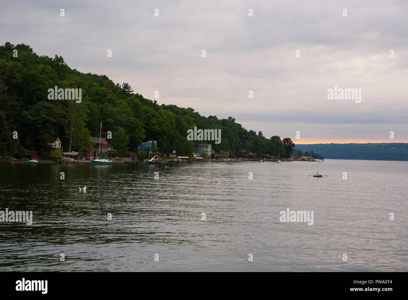 Cayuga Lake, Ithaca, New York, Stati Uniti d'America, 14 giugno 2013. Foto Stock