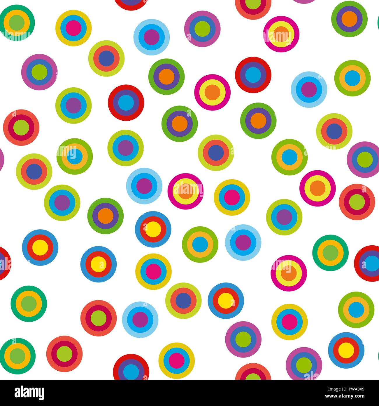 Colorati cerchi psichedelici. Illustrazione Vettoriale