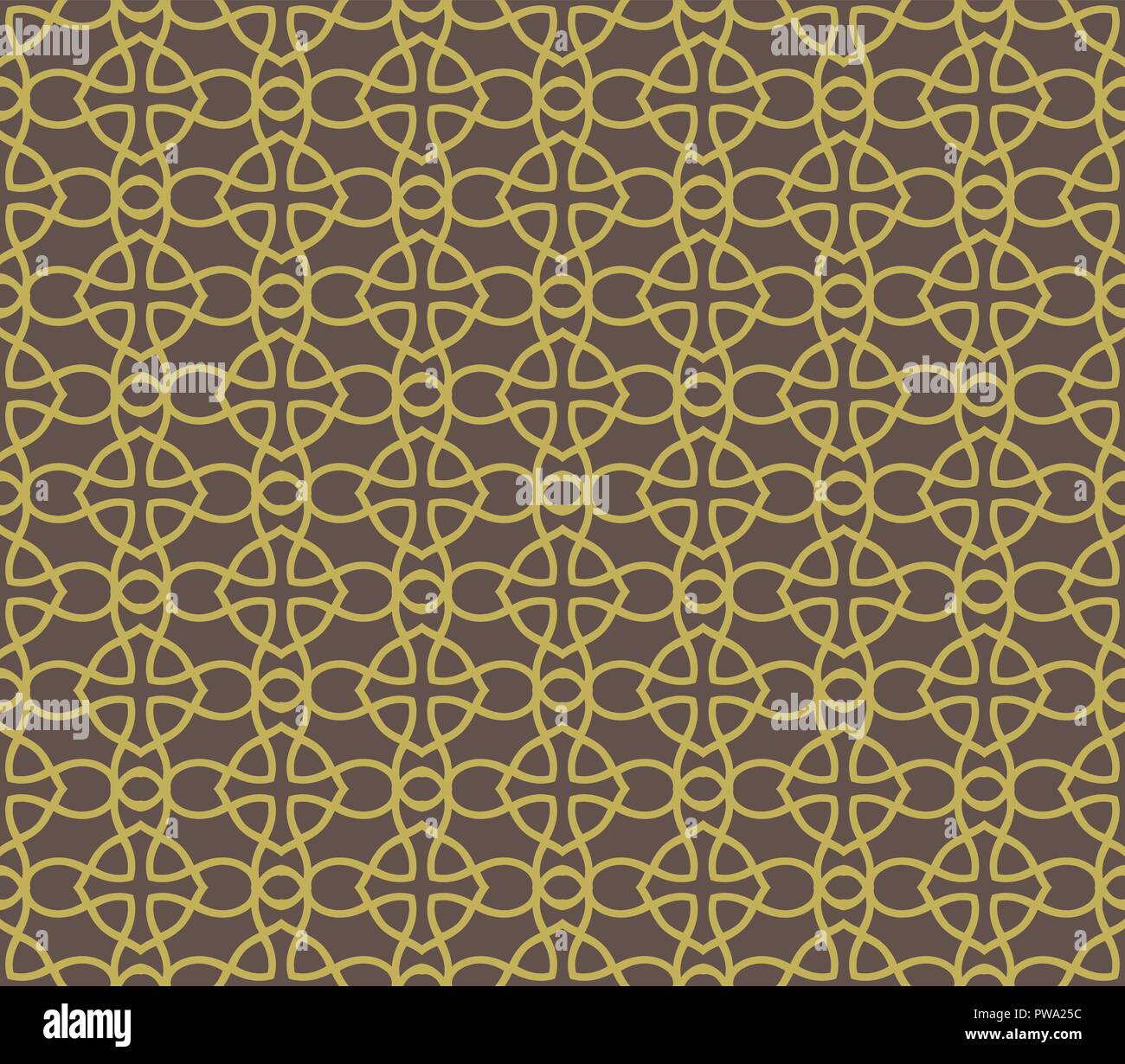 Seamless pattern lineari con attraversamento di linee curve e scorre sullo sfondo di ornamento. Illustrazione Vettoriale