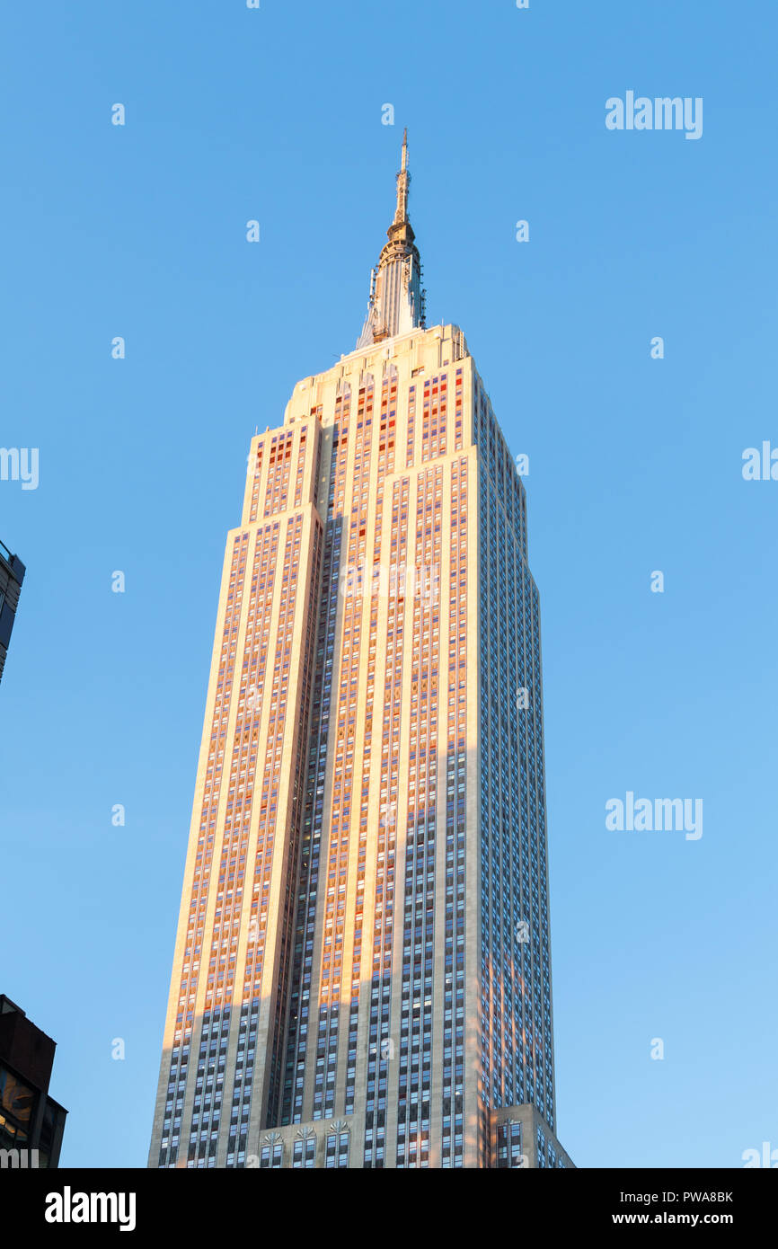 L'Empire State Building è stato il mondi struttura più alto al momento della sua costruzione nel 1931. Foto Stock
