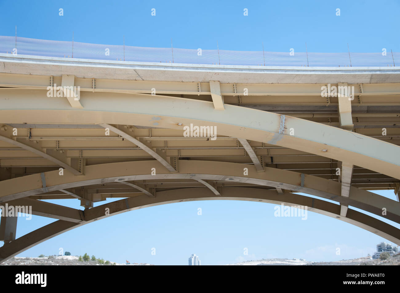 Costruzione di un nuovo ponte, Modiin City, Israele Foto Stock