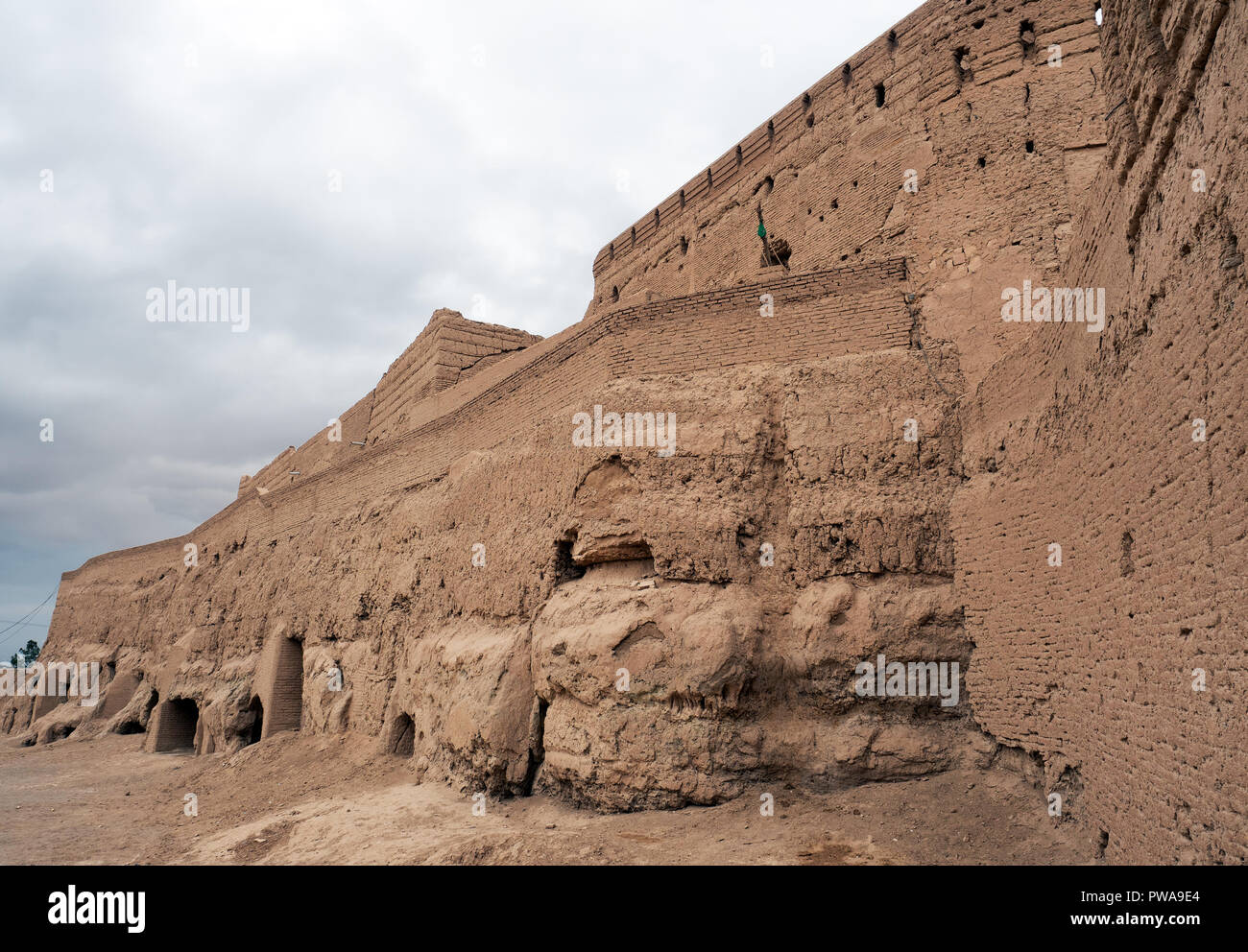 Narin delle mura del castello, Meybod, Yazd provincia, Iran Foto Stock