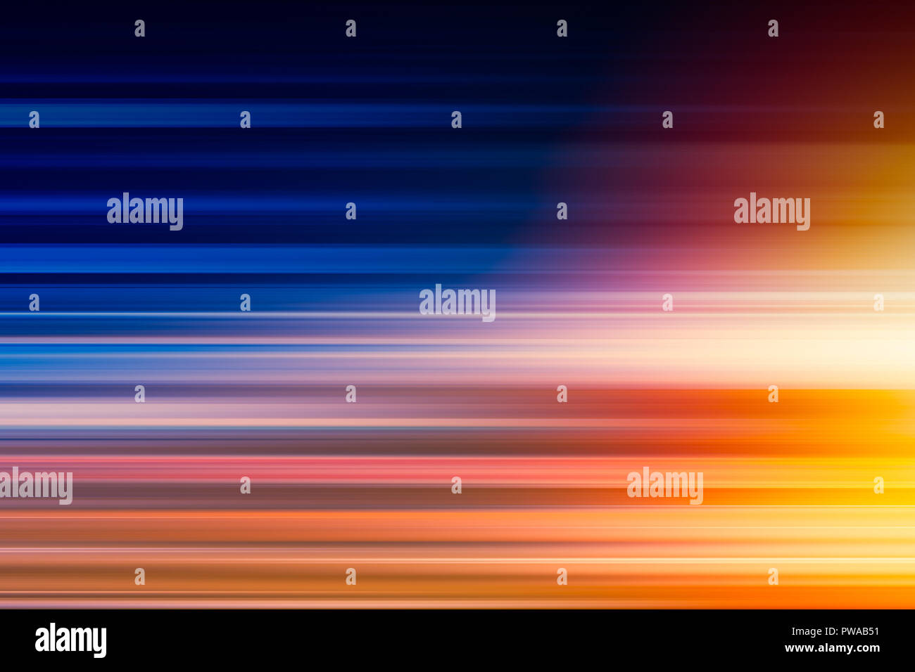 Sfocatura orizzontale alta velocità accelera alta eseguire luce blast per la tecnologia abstract per lo sfondo Foto Stock