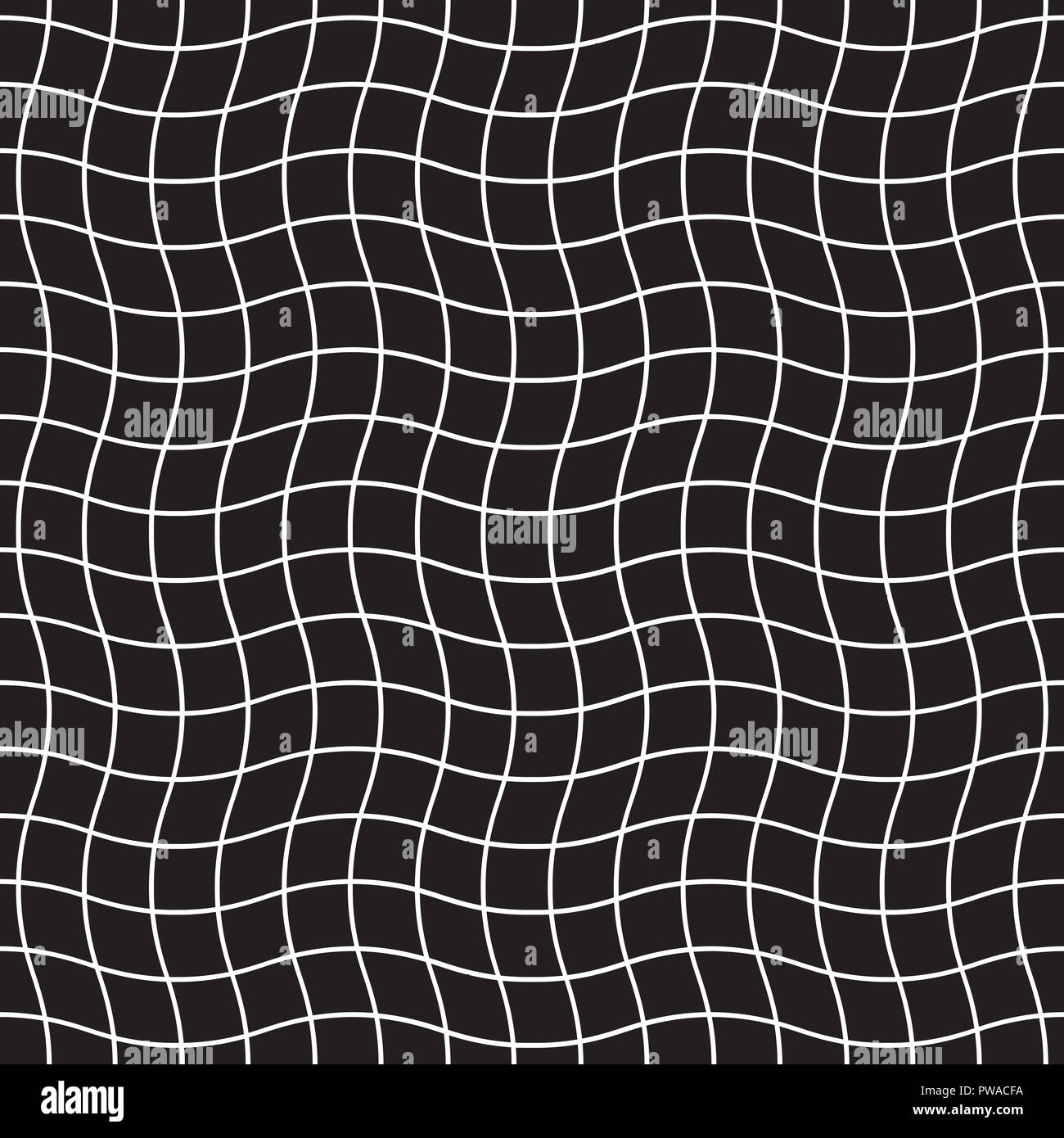 Schema della griglia ondulata senza cuciture. Astratto geometrico a scacchi mesh sfondo. Foto Stock