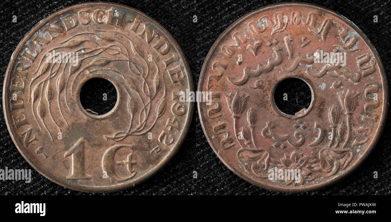 1 cent, Paesi Bassi indie, 1942 Foto Stock