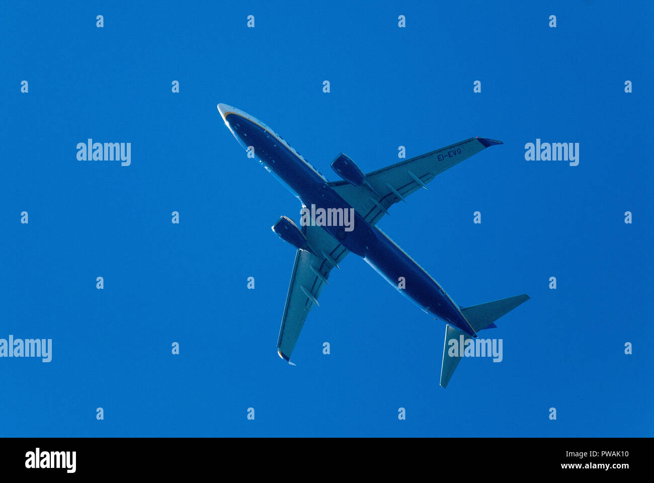 Compagnia aerea a basso costo Ryanair aeromobili Boeing 737-800 in Gdansk, Polonia. Il 13 ottobre 2018 © Wojciech Strozyk / Alamy Stock Photo Foto Stock