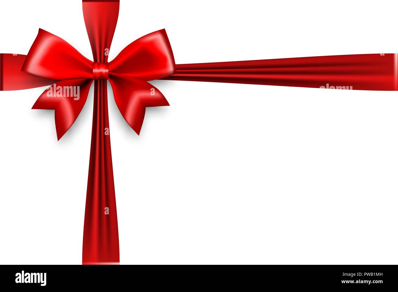 Vacanza di Natale regalo rossa di prua di seta Illustrazione Vettoriale