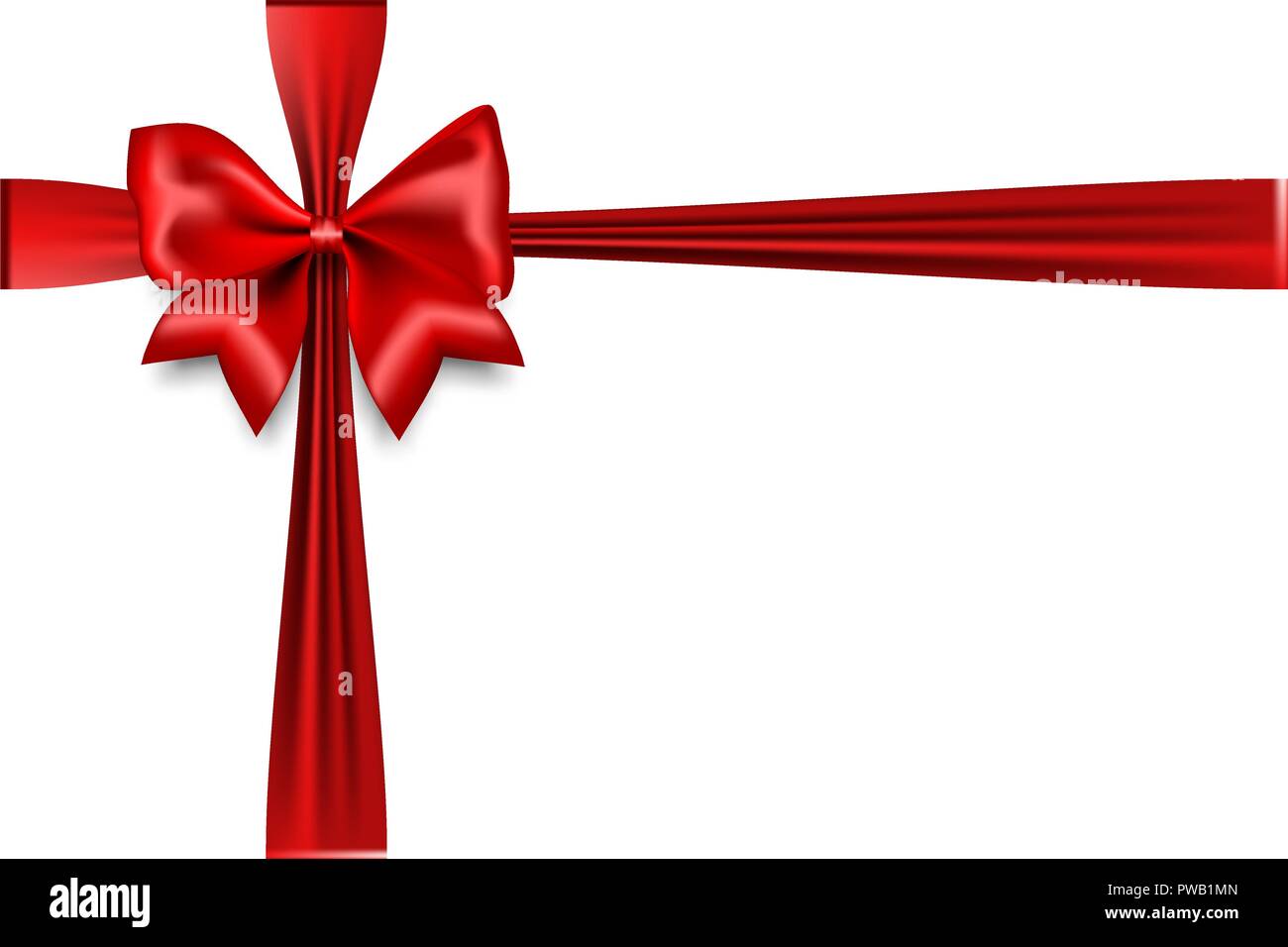 Vacanza di Natale regalo rossa di prua di seta Illustrazione Vettoriale