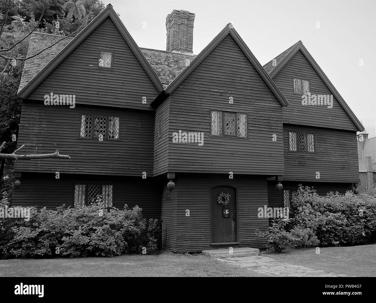 Il Jonathan Corwin House di Salem, Massachusetts, STATI UNITI D'AMERICA, conosciuta come la casa della strega. Foto Stock