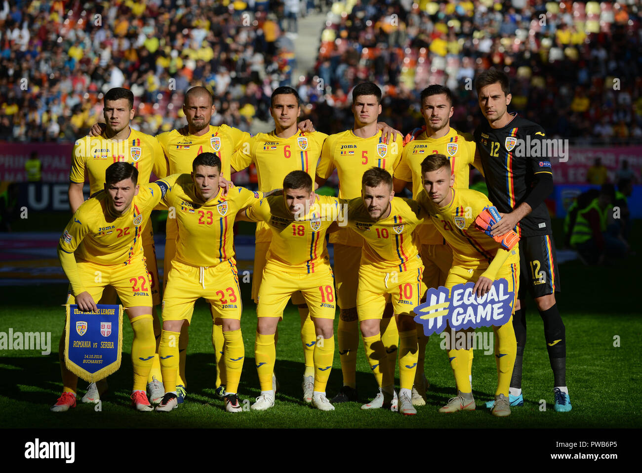 Bucarest, Romania. Xiv oct, 2018. Romania vs Serbja Nazioni Uefa League 14.10.2018 Credito: Cristian Stavri/Alamy Live News Foto Stock