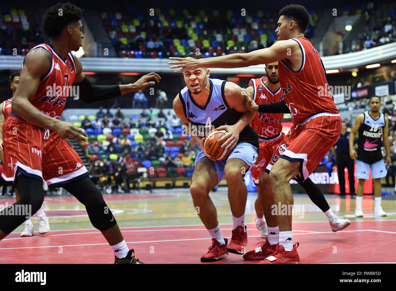 Londra, Regno Unito. Xiv oct, 2018. durante la British Basketball - TUTTE LE STELLE BASKET 2018 a scatola di rame Arena di Domenica, 14 ottobre 2018. Londra Inghilterra. (Solo uso editoriale, è richiesta una licenza per uso commerciale. Nessun uso in scommesse, giochi o un singolo giocatore/club/league pubblicazioni.) Credito: Taka Wu/Alamy Live News Foto Stock