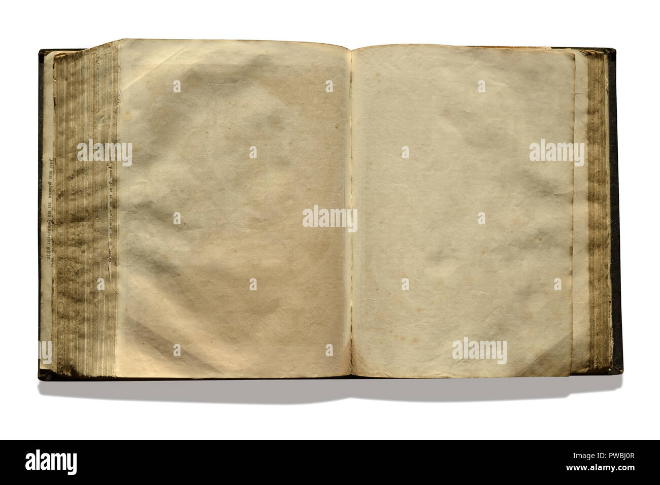 Età libro antico del contenuto di legante medievale del diario Foto Stock