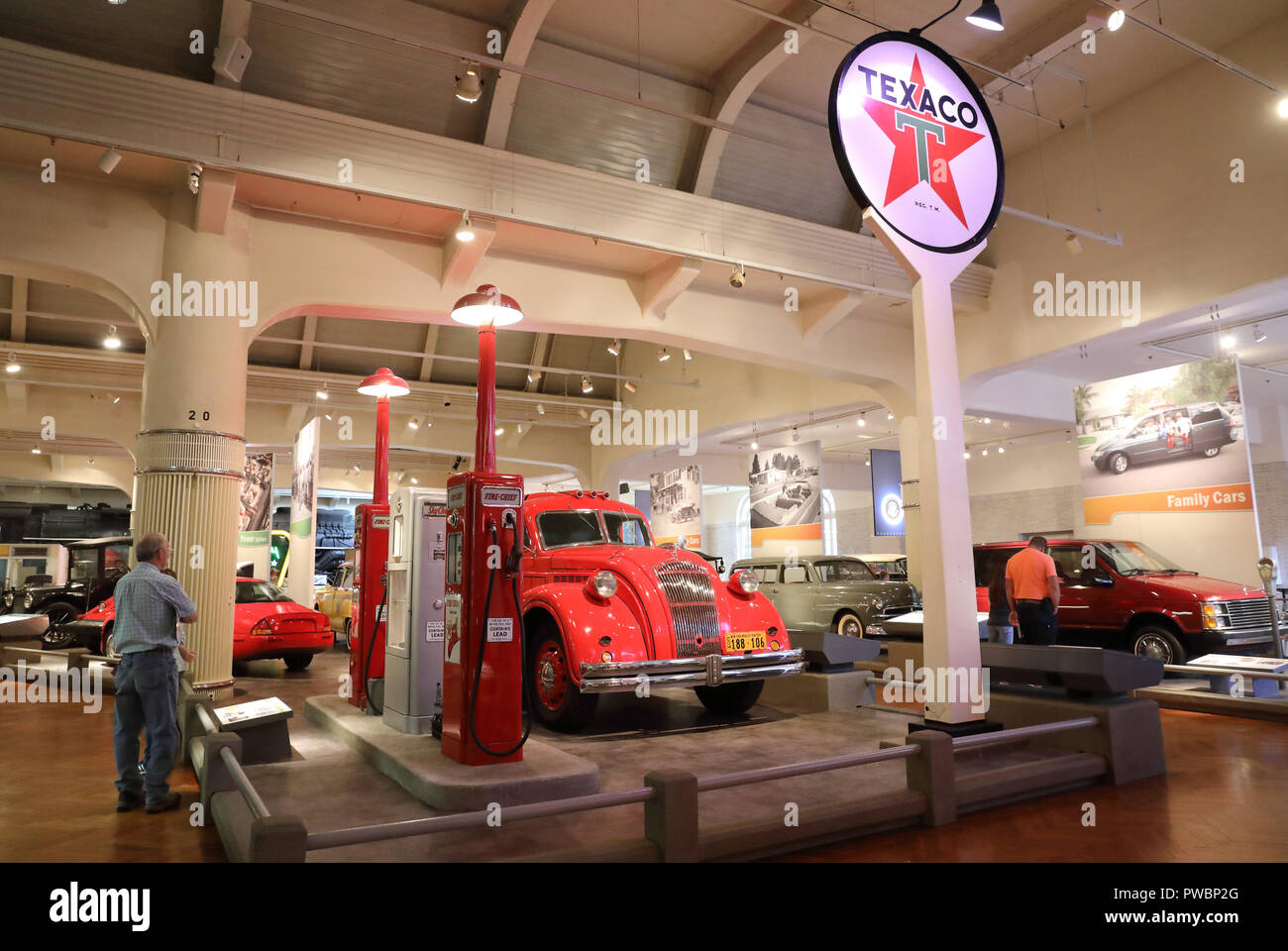 La Guida in America sezione nell'affascinante e storica il Museo Henry Ford a Dearborn, a Detroit, Michigan, Stati Uniti d'America Foto Stock