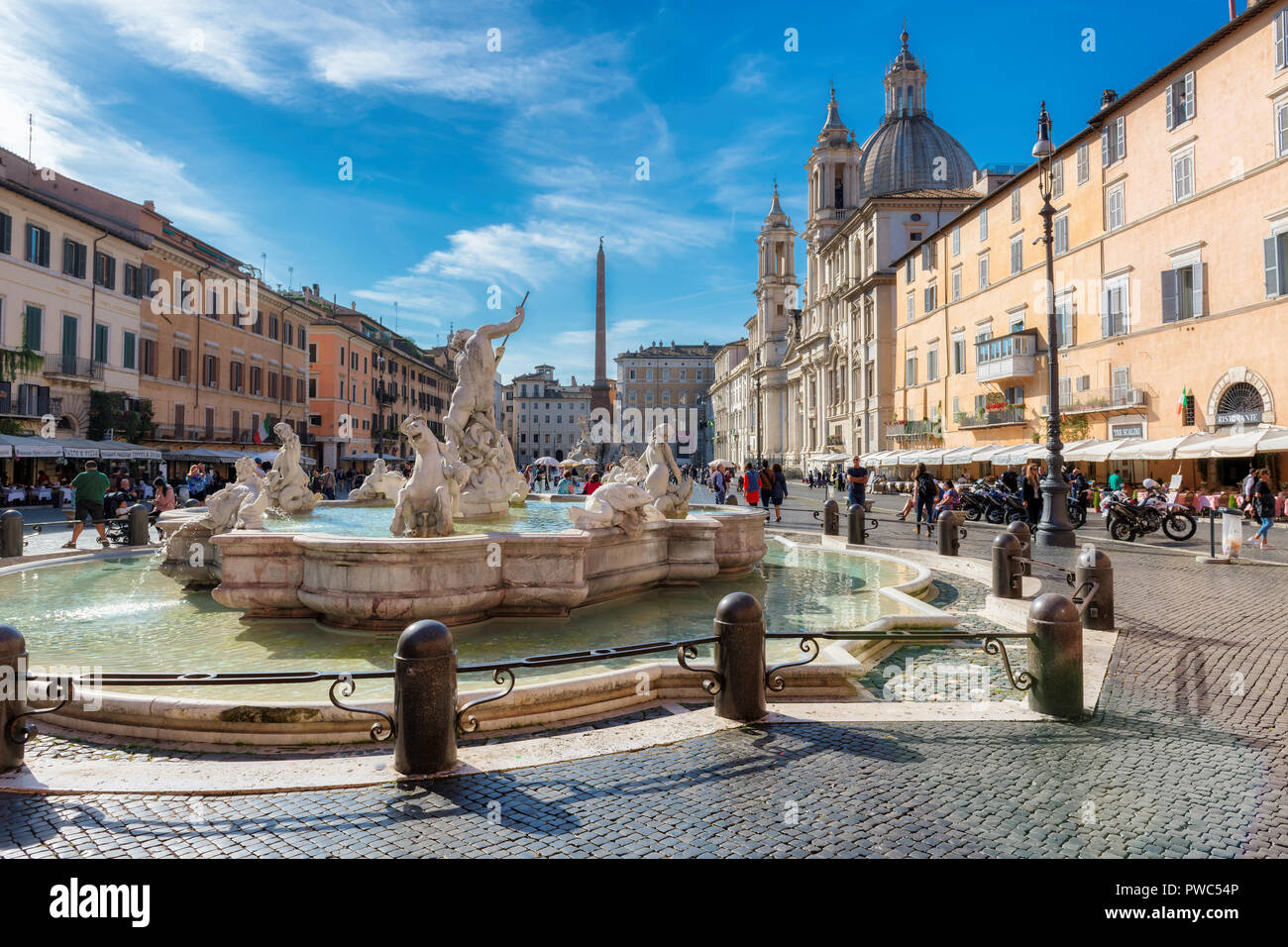 Piazza Navona in Roma, Italia Foto Stock