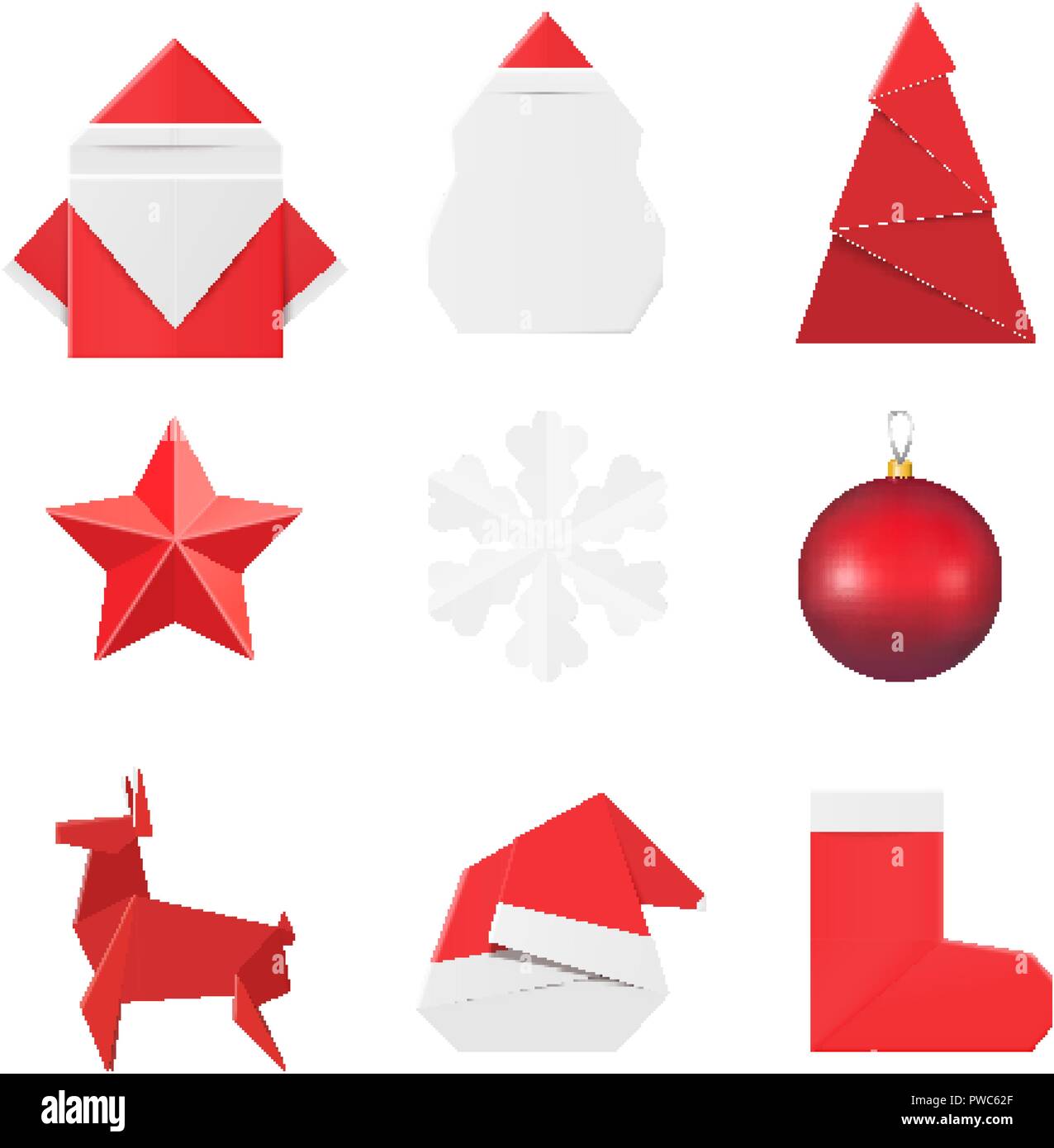 Origami Di Natale Ornamenti E Decorazioni Carta Babbo