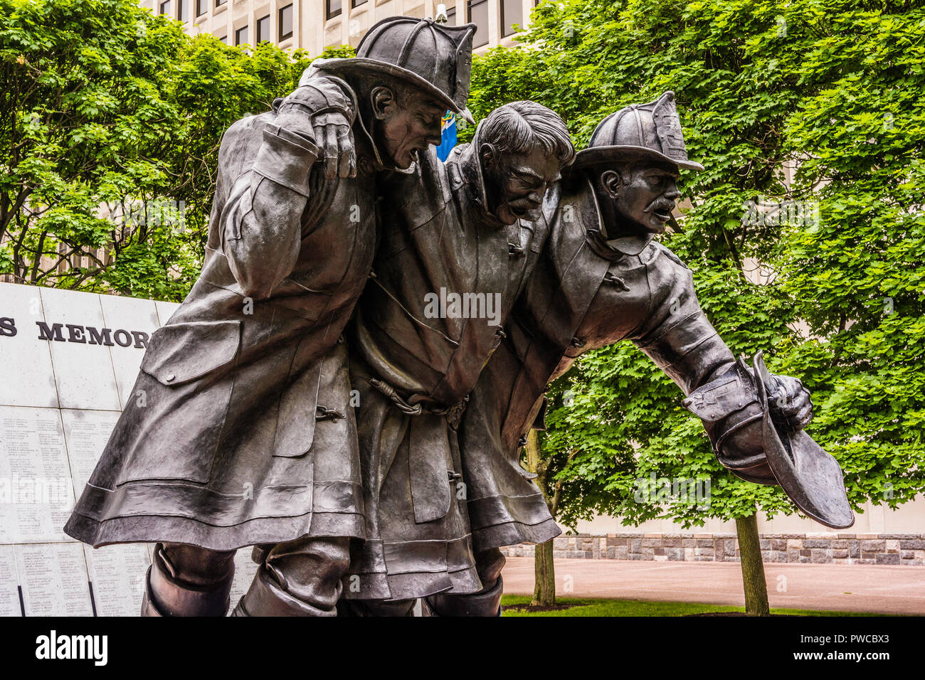 New York Stato caduto vigili del fuoco Memorial governatore Nelson Rockefeller A. Empire State Plaza   Albany, New York, Stati Uniti d'America Foto Stock