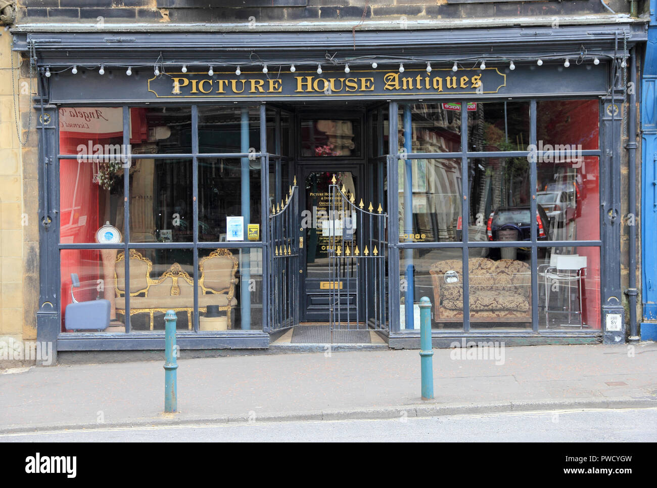 Picture House negozio di antiquariato, Todmorden Foto Stock