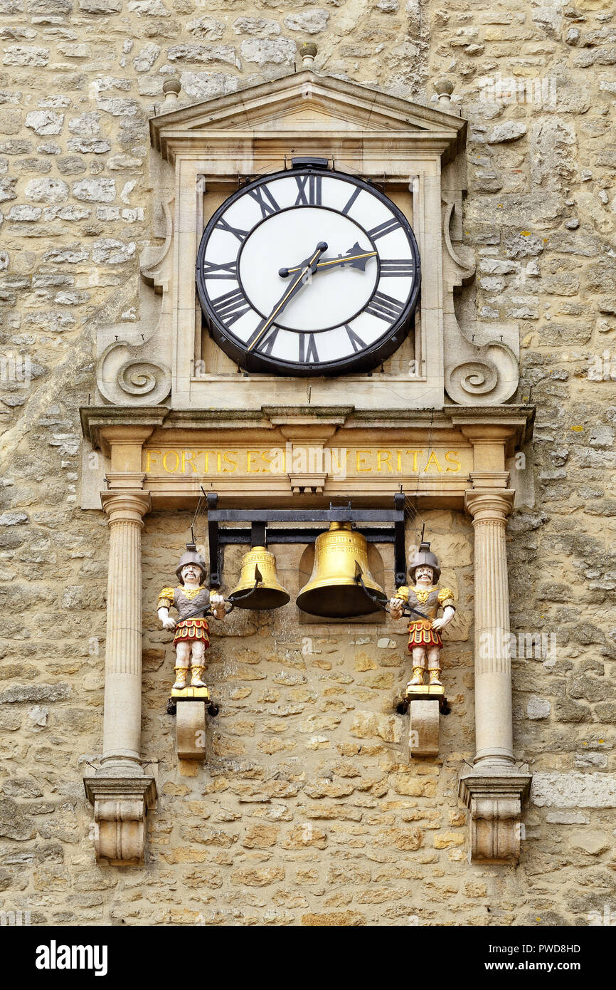 Carfax torre con orologio, St Martin's Tower, Oxford, Regno Unito Foto Stock