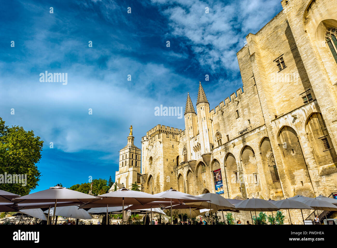 La Francia. Vaucluse (84). Avignon. Il Palazzo dei Papi, un sito Patrimonio Mondiale dell'UNESCO Foto Stock