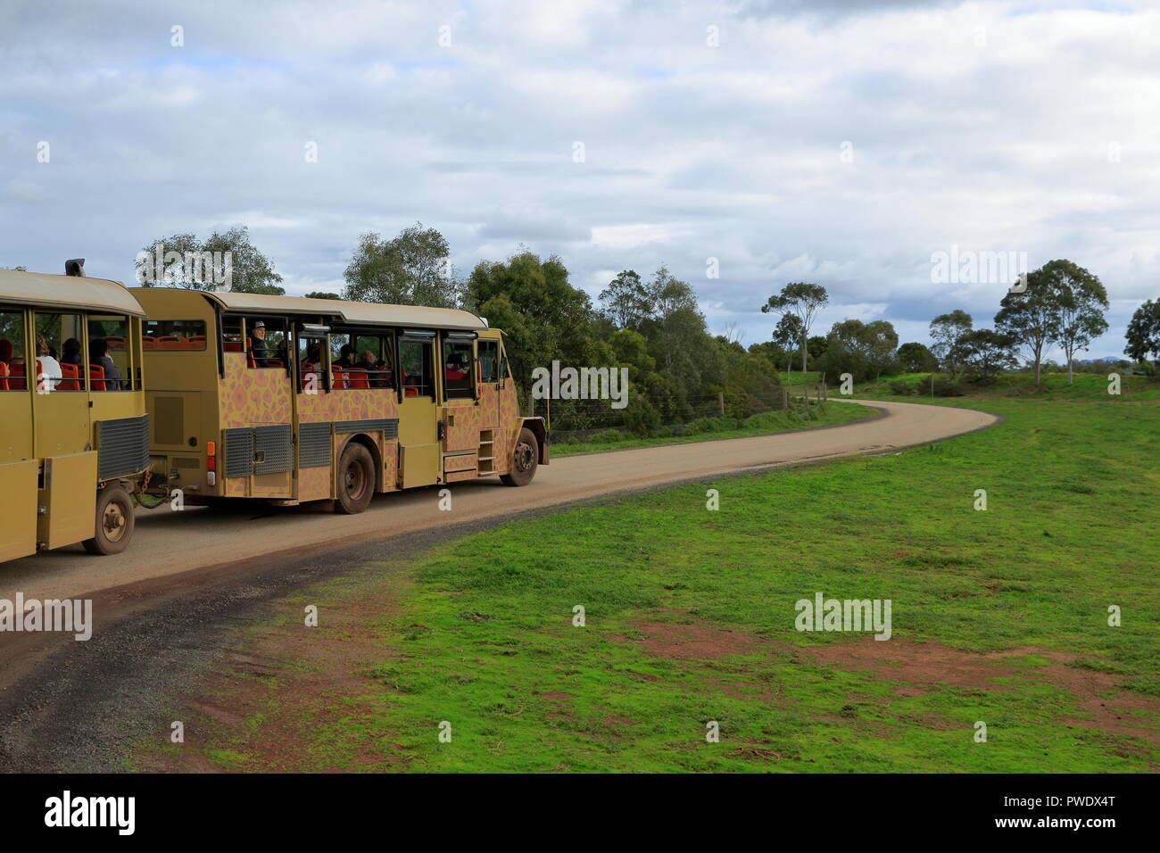 Melbourne, Australia; Visitatori carrello viaggio nel Parco Nazionale. Foto Stock