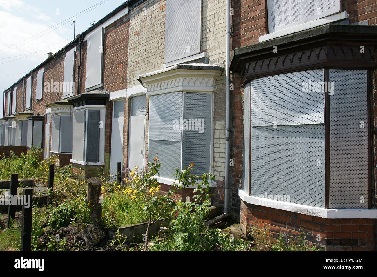 Alloggi sociali e la povertà di Kingston upon Hull, Biancospino Avenue Foto Stock
