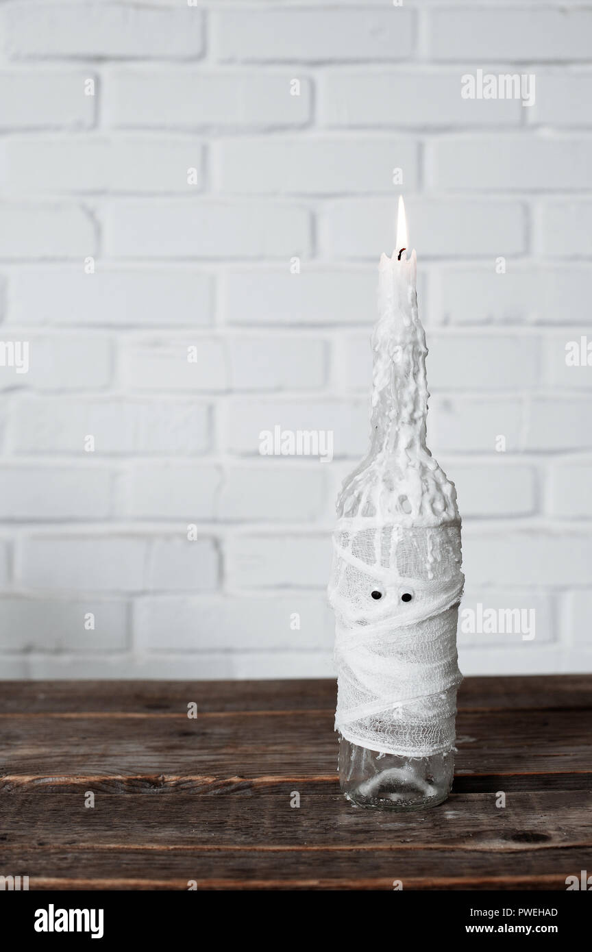 L'idea di candelieri per Halloween. Fatte a mano. Home decor. Foto Stock