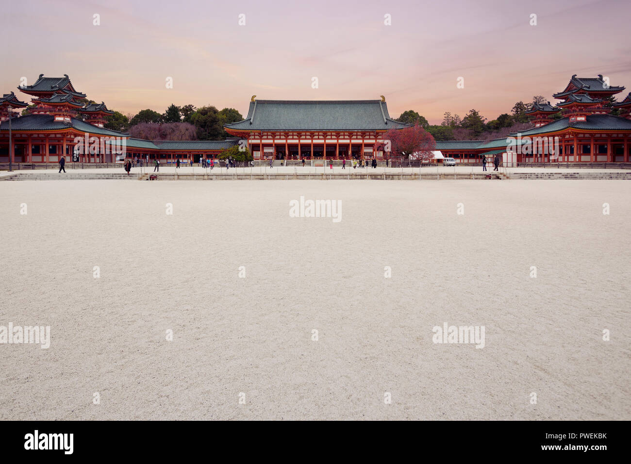 Santuario Heian Heian,-jingu, gran parte superiore classificato sacrario scintoista situato in Sakyo-ku, Kyoto, Giappone 2017 Foto Stock