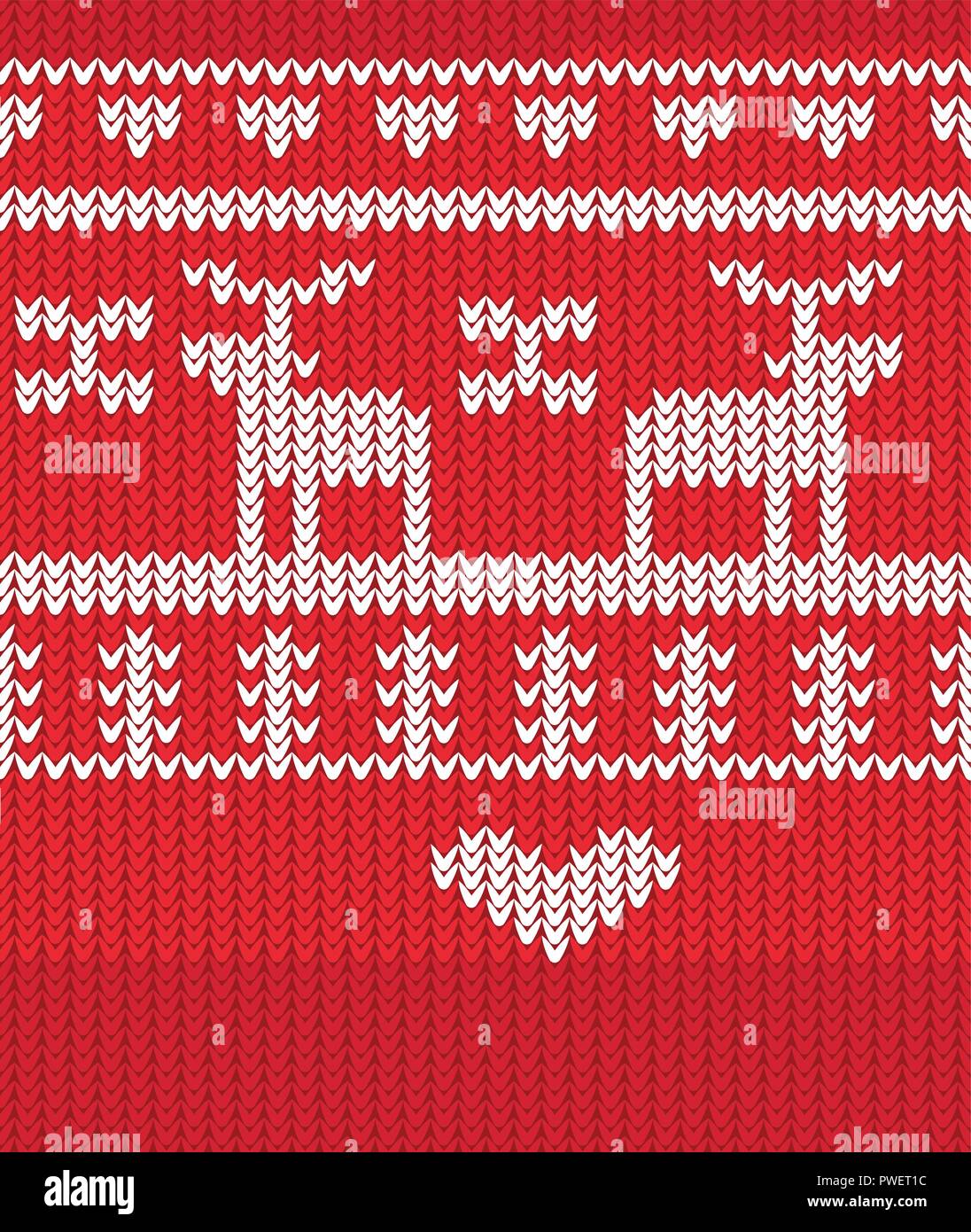 Maglia senza cuciture Pattern di Natale , EPS vettoriali 10 Illustrazione Vettoriale